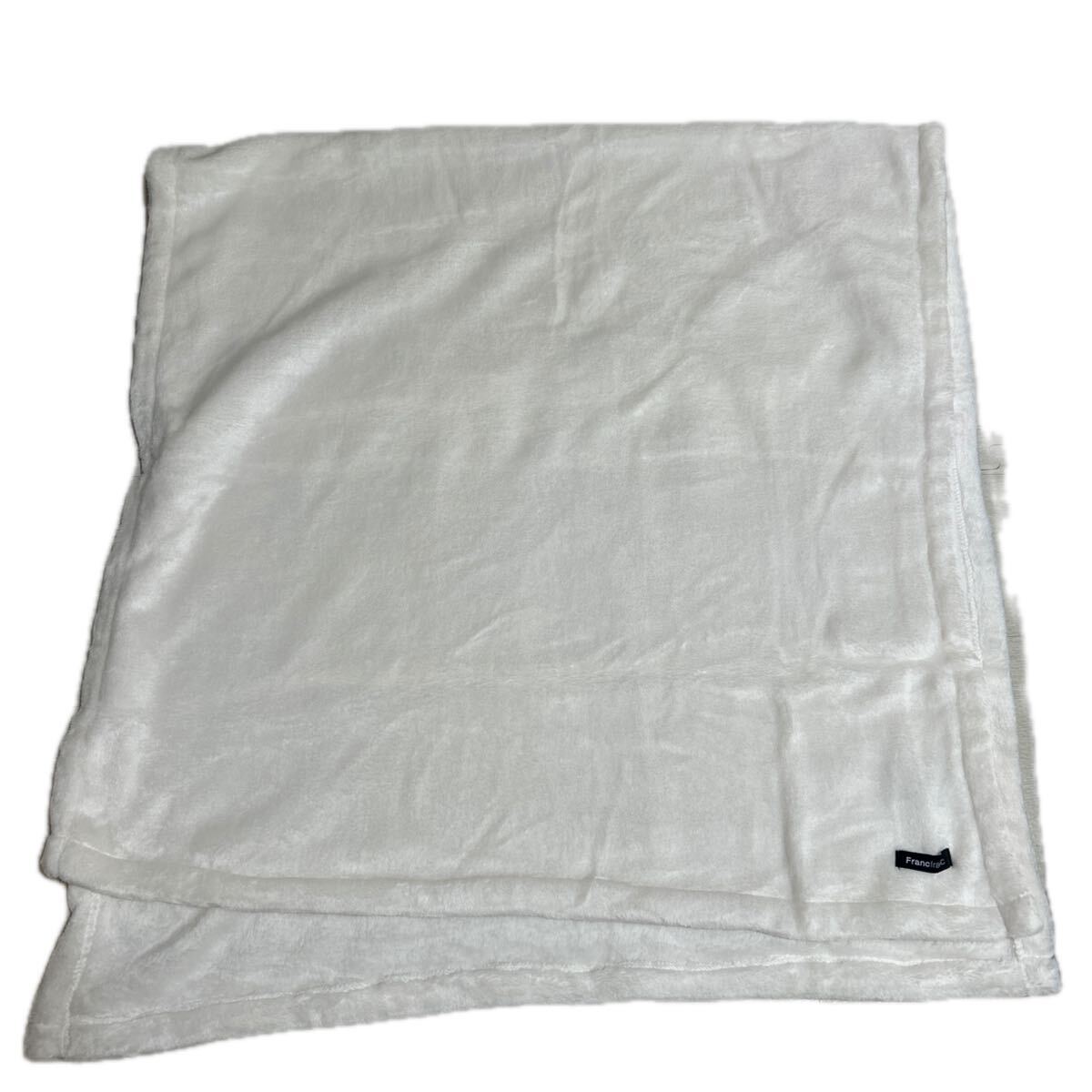 新品 タグ付き 未使用品 francfranc フランフラン チュール ポータブルスロー クッション ブランケット ポーチ 2way ホワイト 白_画像5