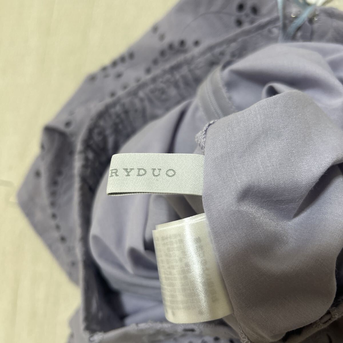 定価12,100円 新品 タグ付き 未使用品 MERCURYDUO マーキュリーデュオ スカート ロング レース きれいめ 上品 パープル 紫 Sサイズ_画像7