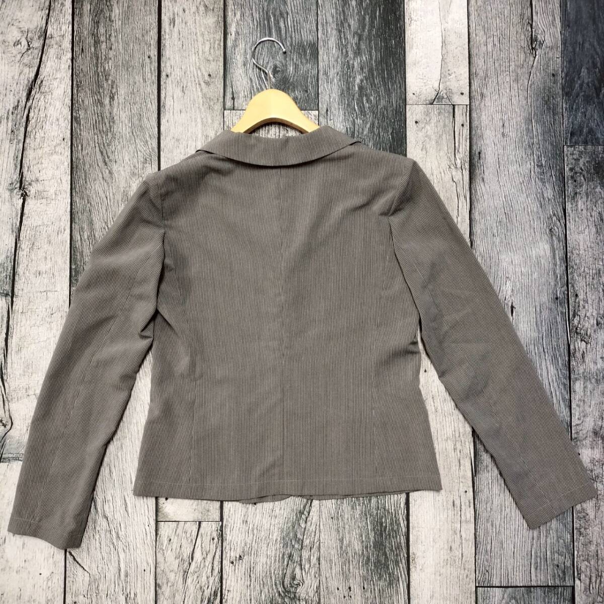 agnes b. アニエスベー レディース スーツ セットアップ テーラードジャケット ストレートパンツ グレー Sサイズ 上品フォーマル ビジネス_画像3