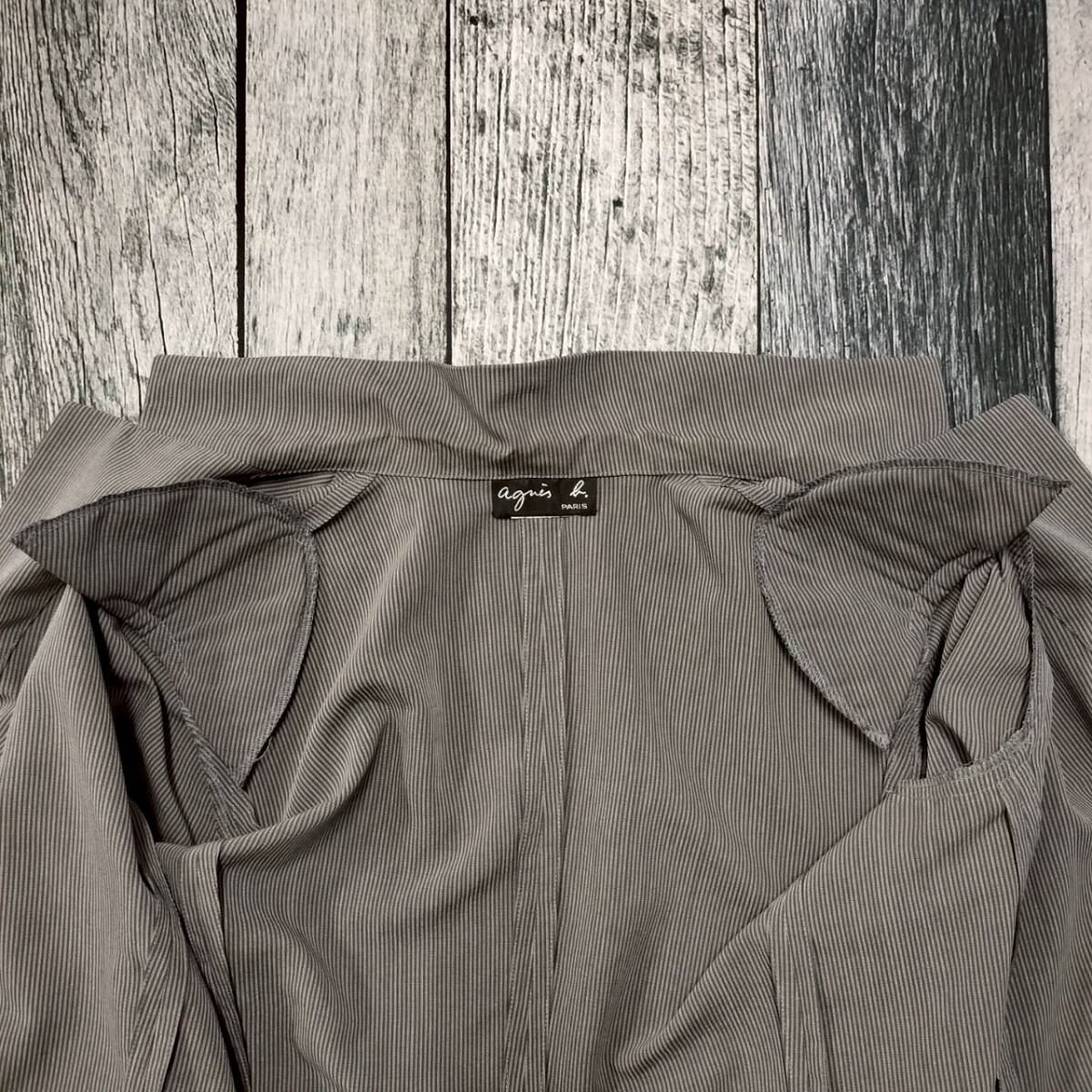 agnes b. アニエスベー レディース スーツ セットアップ テーラードジャケット ストレートパンツ グレー Sサイズ 上品フォーマル ビジネス_画像7