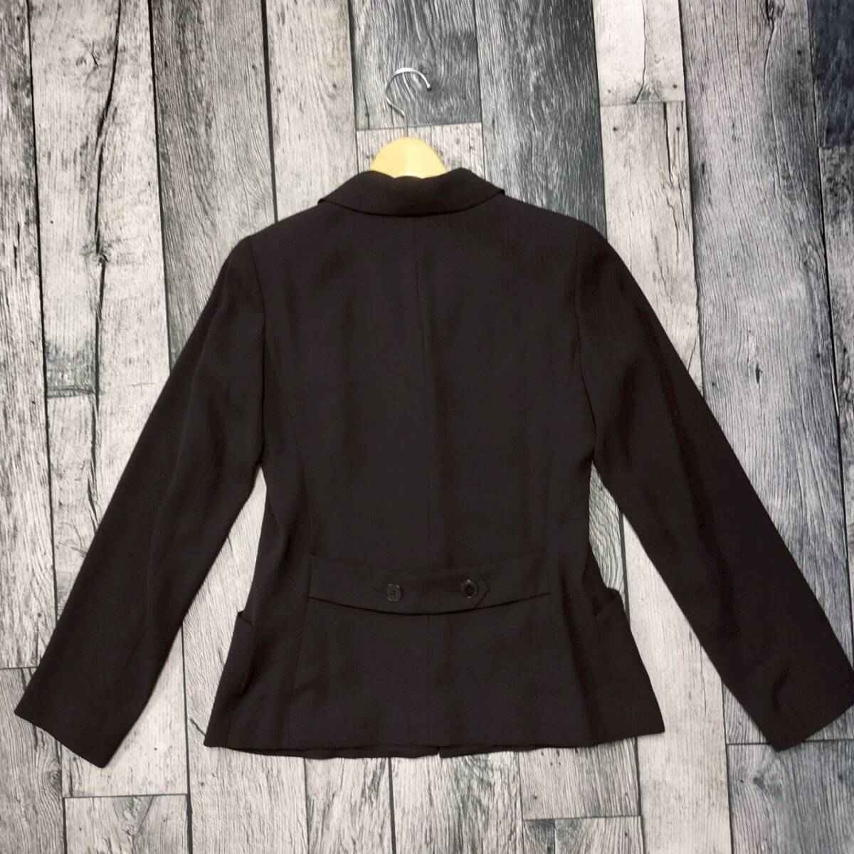 日本製 agnes b. アニエスベー レディース テーラードジャケット ブラック フォーマル 上品 シンプル Mサイズ 通勤 通学 フォーマル_画像4