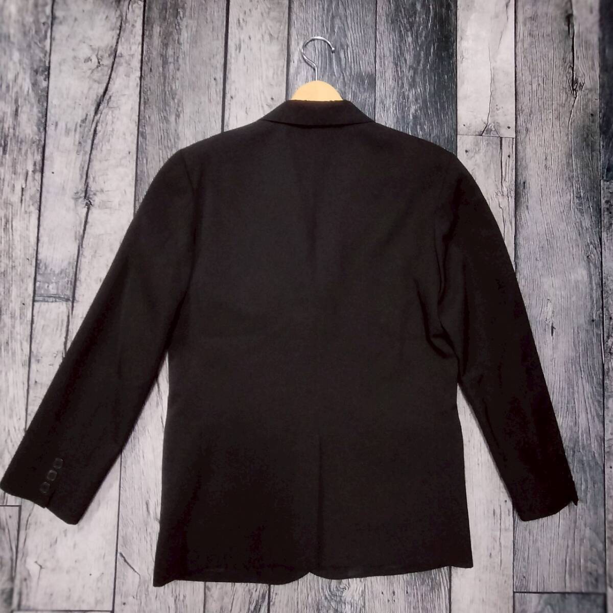 日本製 agnes b. アニエスベー サンライズ テーラードジャケット ウール100% ブラック レディース Mサイズ フォーマル 通勤 上質ウール_画像4
