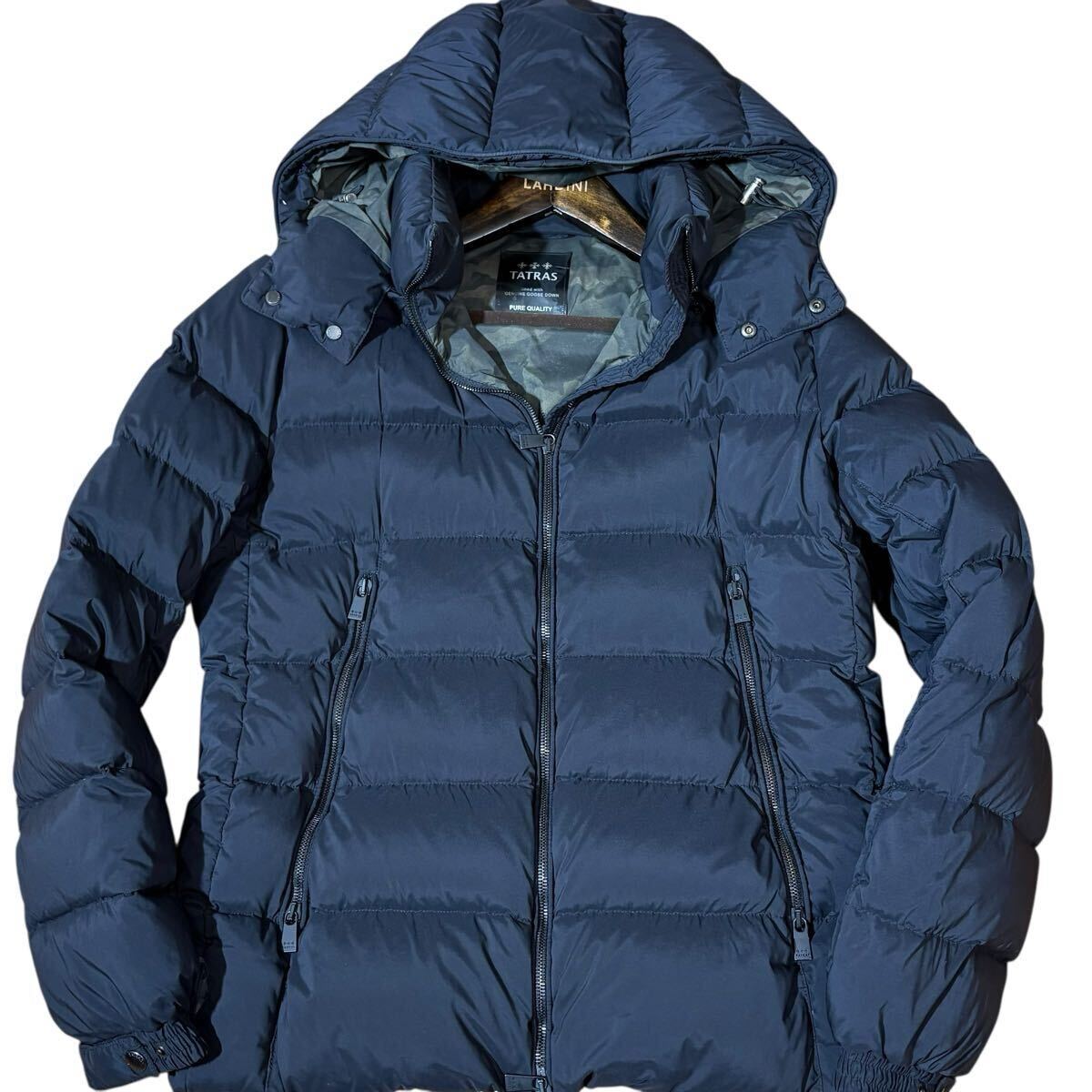 TATRAS『真冬の最頂点着』タトラス◇定価25万 ドミツァーノ DOMIZIANO◇黒 裏地迷彩 ダウンジャケット サイズ3 L フード2way