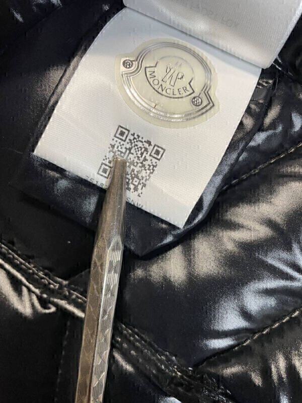 モンクレール ファー ナイロン ダウン コート ブラック MONCLER 国内正規品 #A7_画像8