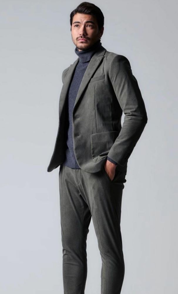 19万2500円 2023 1piu1uguale3 DANDY SET-UP TORICOT CORDUROY セットアップ テーラード ジャケット パンツ コーデュロイ AKM #B3_画像5