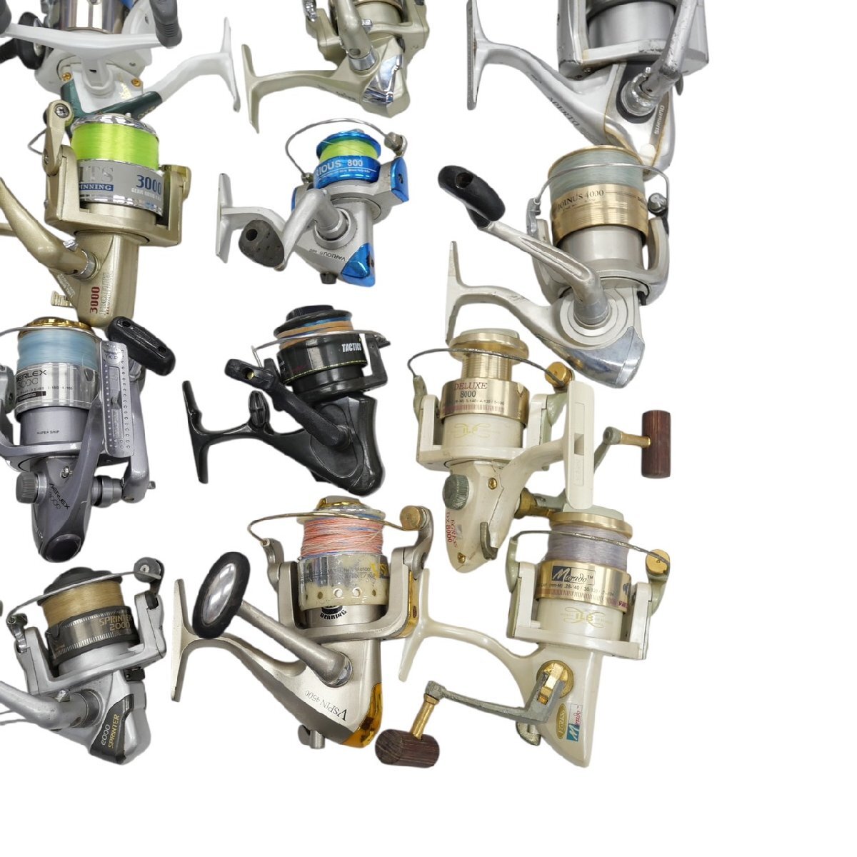 1円スタート 釣り具 まとめ39點セット SHIMANO シマノ 等 スピニングリール ルアー 疑似餌 釣具 フィッシング レジャー 動作未確認