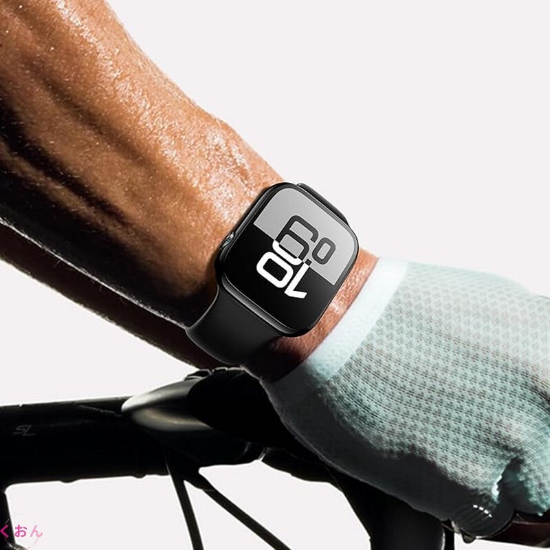 ジェット・ブラック 46mm PC + 強化ガラス 装着簡単 アップル ウォッチ Apple Watch series 11(2025)/ 10 耐衝撃 全面保護 ケース カバー_画像5