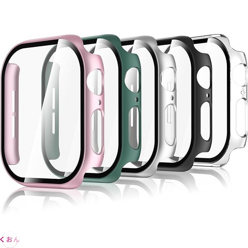 5枚セット 42mm PC + 強化ガラス 一体型 装着簡単 アップル ウォッチ Apple Watch series 11（2025）/ 10 耐衝撃 全面保護 ケース カバー_画像1