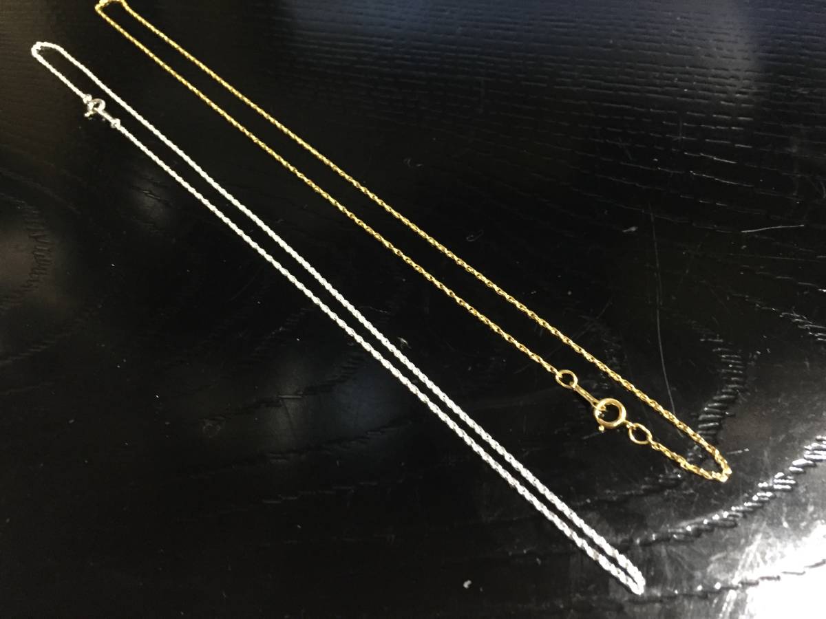 ◎送料無料 14金ゴールドフィルド ロープチェーン40cm 1.3㎜幅_画像4