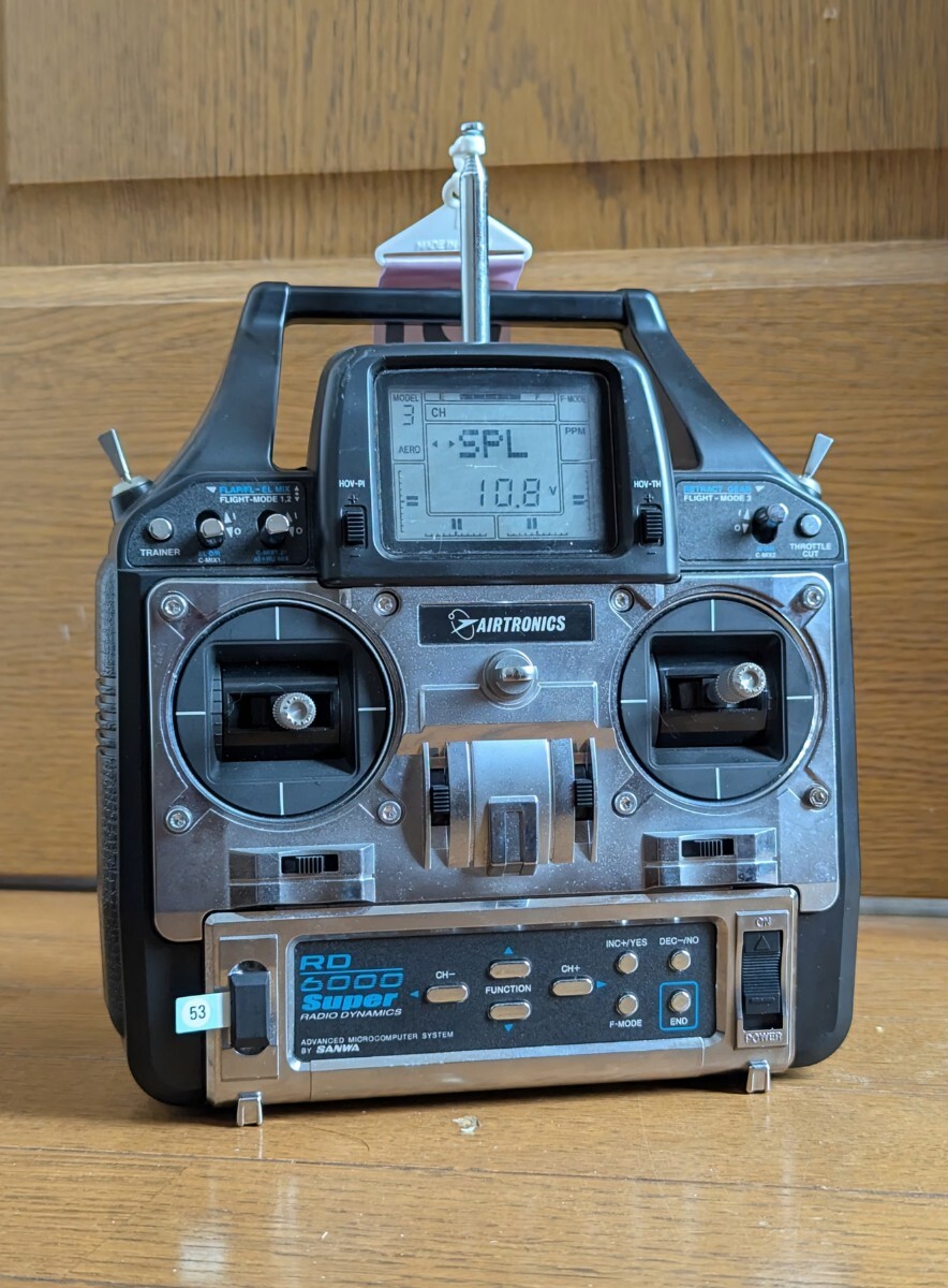 ■サンワ RD6000 SUPER 送信機 72MHz 53番<ニッカドバッテリー付属>■14377_画像1