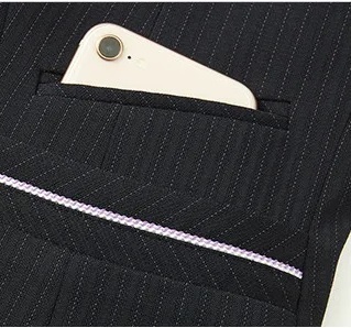 ※Cランク※【中古】SELERY_11号ベスト(ストライプ)03811/セロリー/かわいいOL制服/おしゃれ会社事務服 _画像9