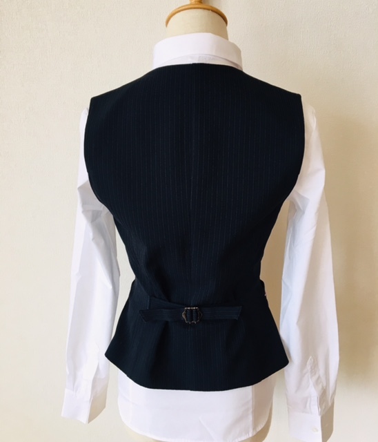 ※Cランク※【中古】SELERY_11号ベスト(ストライプ)03811/セロリー/かわいいOL制服/おしゃれ会社事務服 _画像4