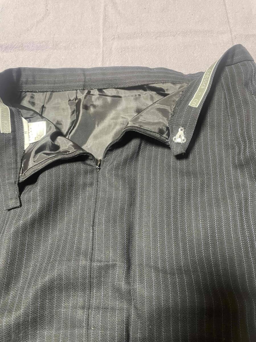 ※Dランク※【中古】SELERY_11号_スカート （ブラック）ストライプ柄/15470/かわいい会社事務服/おしゃれOL制服 _画像5
