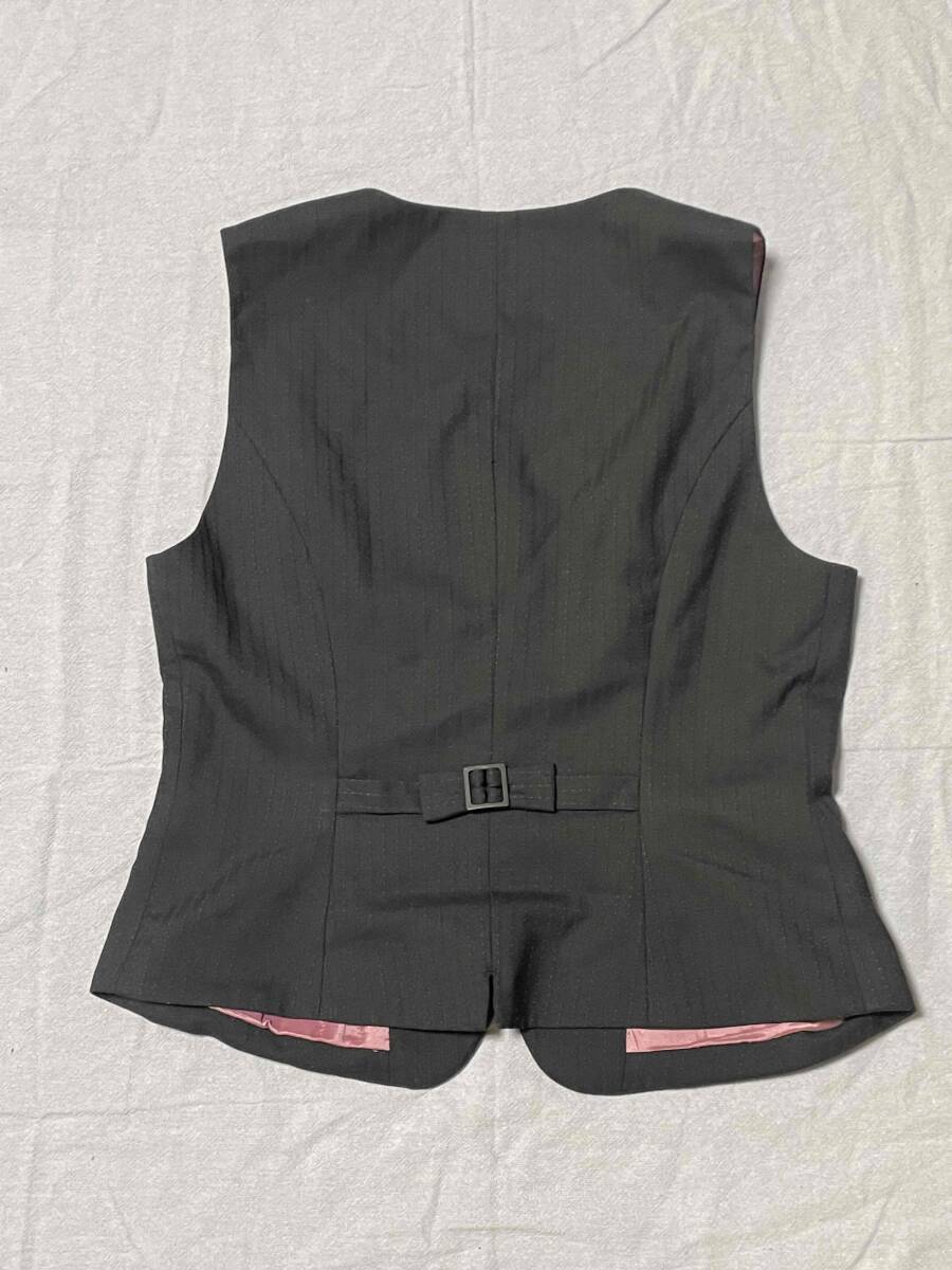 ※Cランク※【中古】ALPHAPIER_11号ベスト/AR2882-2/ブラック/アルファピア/かわいい会社事務服/おしゃれOL制服_画像9