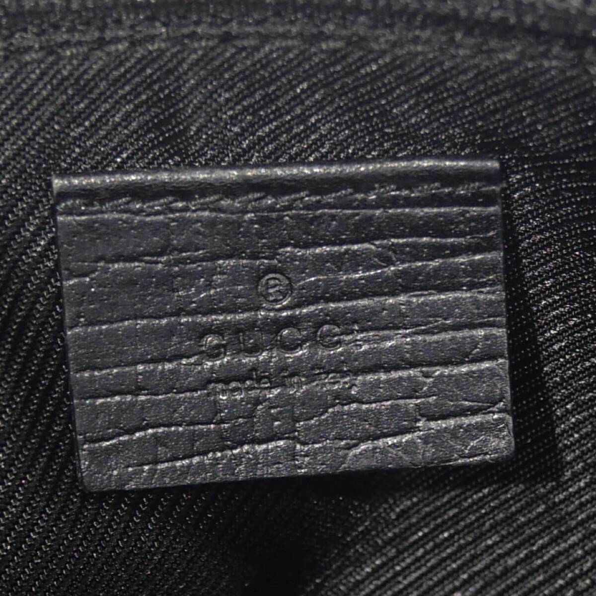 1円スタート 美品 GUCCI グッチ GGキャンバス ハンドバッグ 07198 GG柄 シルバー金具 アクセサリーポーチ ミニバッグ ブラック レディース_画像9