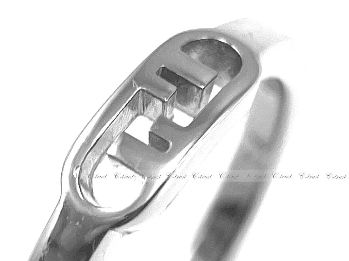 L755-M.. FENDI フェンディ リング 指輪 RING O'Lock パラジウム メタル FF ロゴ メンズ イタリア製 7AJ796B08F0TH0 ★ シルバー_画像5