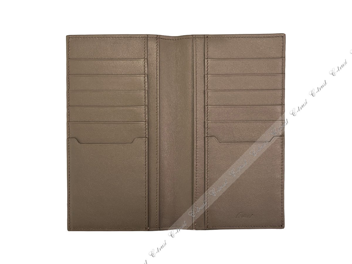 J624.. Brioni ブリオーニ 長財布 ウォレット 2つ折り カードケース レザー ロゴ イタリア製 ★ 1028 ブラック_画像5