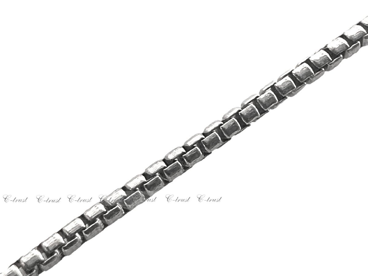 L777.. BOTTEGA VENETA ボッテガヴェネタ ネックレス ロング チェーン RING BV ロゴ Ag925 イタリア製 ★ 8117 シルバー_画像3