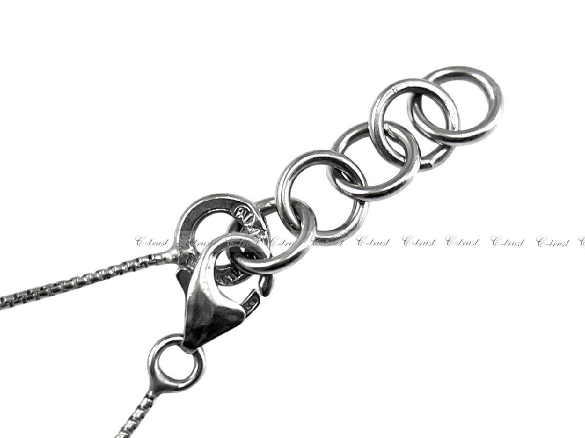 L777.. BOTTEGA VENETA ボッテガヴェネタ ネックレス ロング チェーン RING BV ロゴ Ag925 イタリア製 ★ 8117 シルバー_画像4