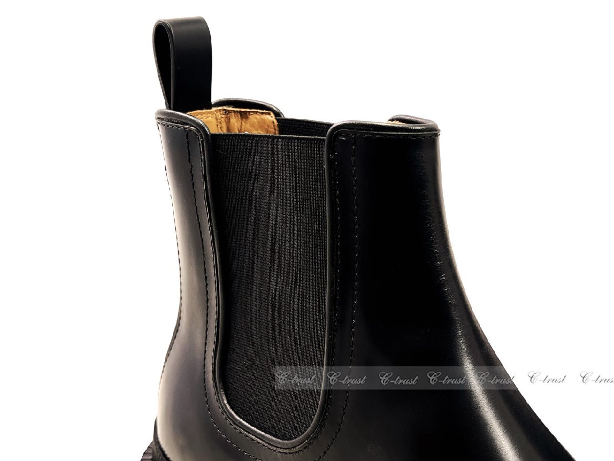 L290-7.. GIORGIO ARMANI ジョルジオ アルマーニ シューズ ブーツ 靴 レザー GA ロゴ イタリア製 ★ ブラック_画像7