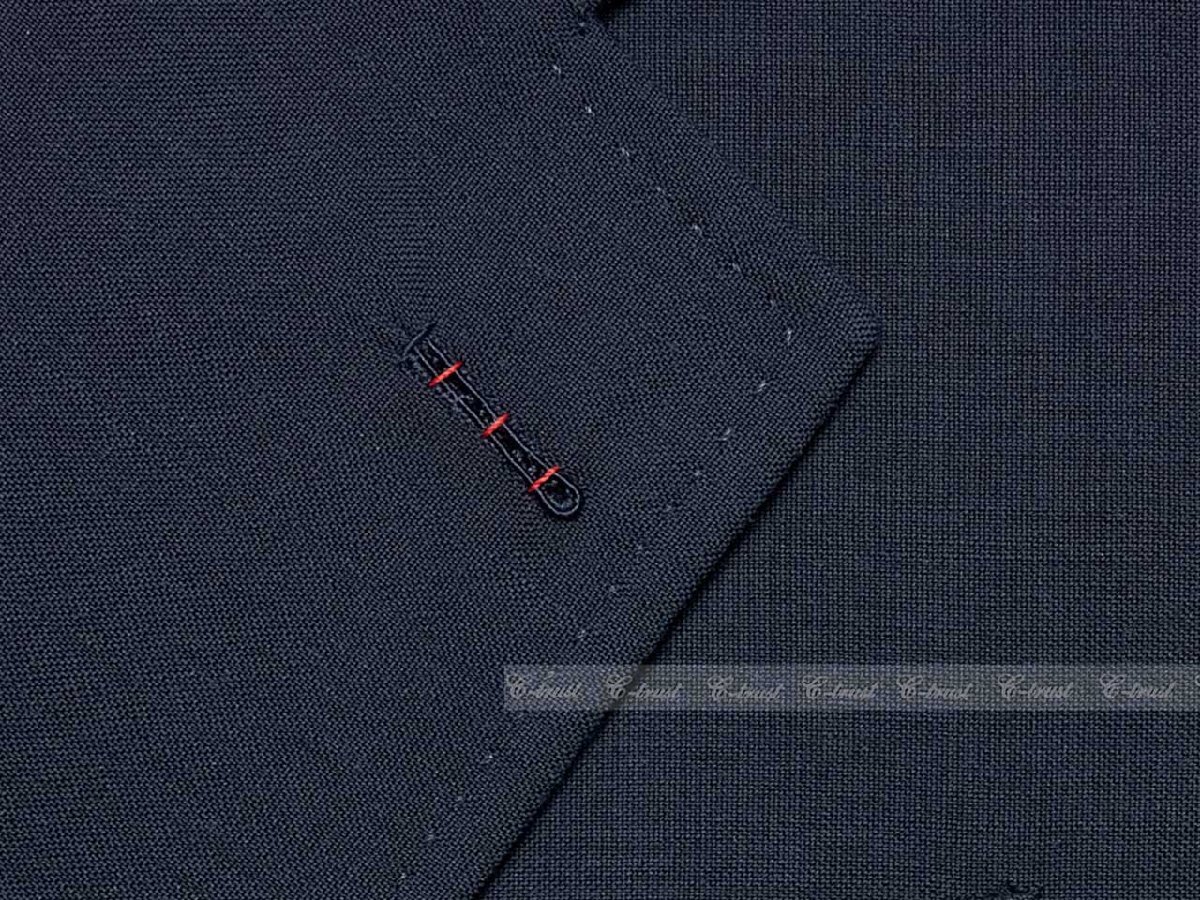 L339-46.. GUCCI グッチ ジャケット JK テーラード フォーマル ワッペン ロゴ シングル イタリア製 ★ 4240 ネイビー_画像6