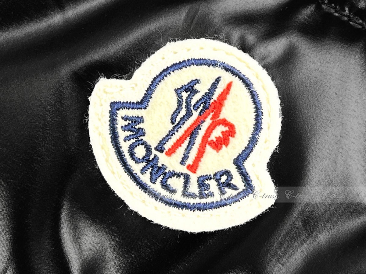 L776-3.. MONCLER モンクレール AUBE オーブ ダウン ベスト アウター ジレ メンズ アイコン パッチ ロゴ ★ 999 ブラック_画像7