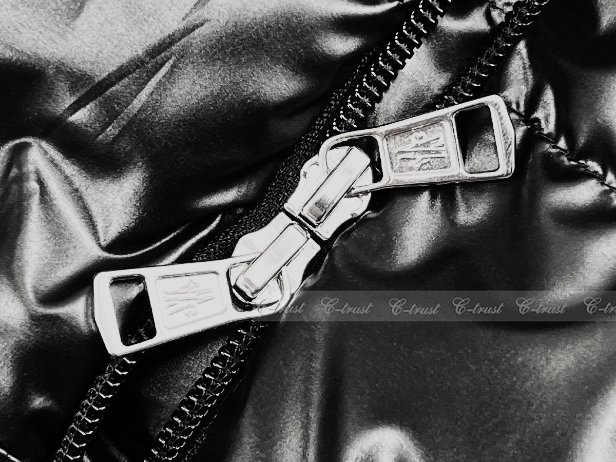 L776-3.. MONCLER モンクレール AUBE オーブ ダウン ベスト アウター ジレ メンズ アイコン パッチ ロゴ ★ 999 ブラック_画像5