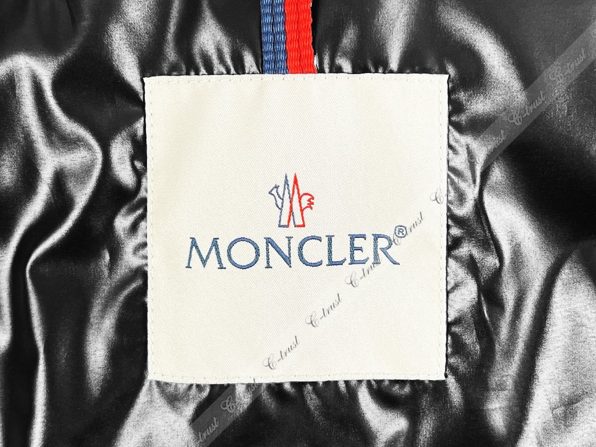 L776-3.. MONCLER モンクレール AUBE オーブ ダウン ベスト アウター ジレ メンズ アイコン パッチ ロゴ ★ 999 ブラック_画像8