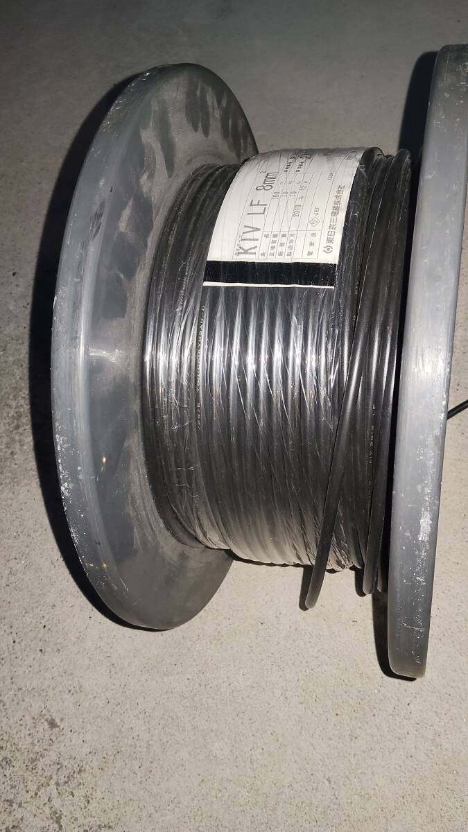 ★新品★　東日京三電線　KIV LF 8S 100メートル巻き　黒色　8スケ　8mm アマチュア無線　CB無線 　アース配線　ラジアル_画像2