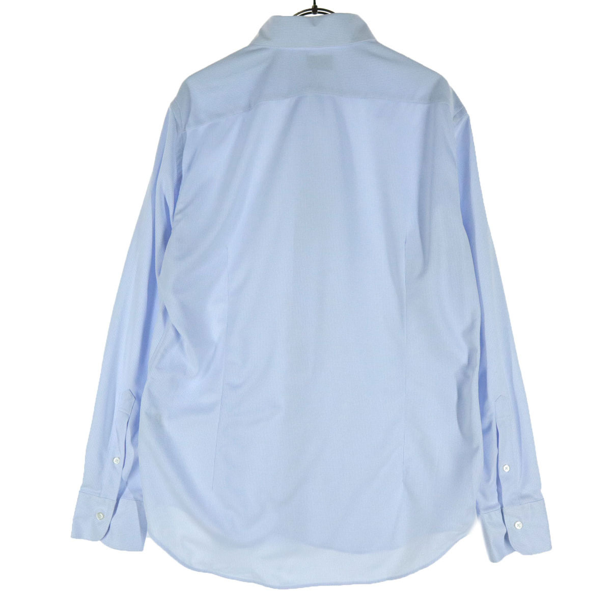 未使用 BEAMS HEART ビームスハート チェック柄 長袖 カッターシャツ 41 ブルー メンズ_画像2