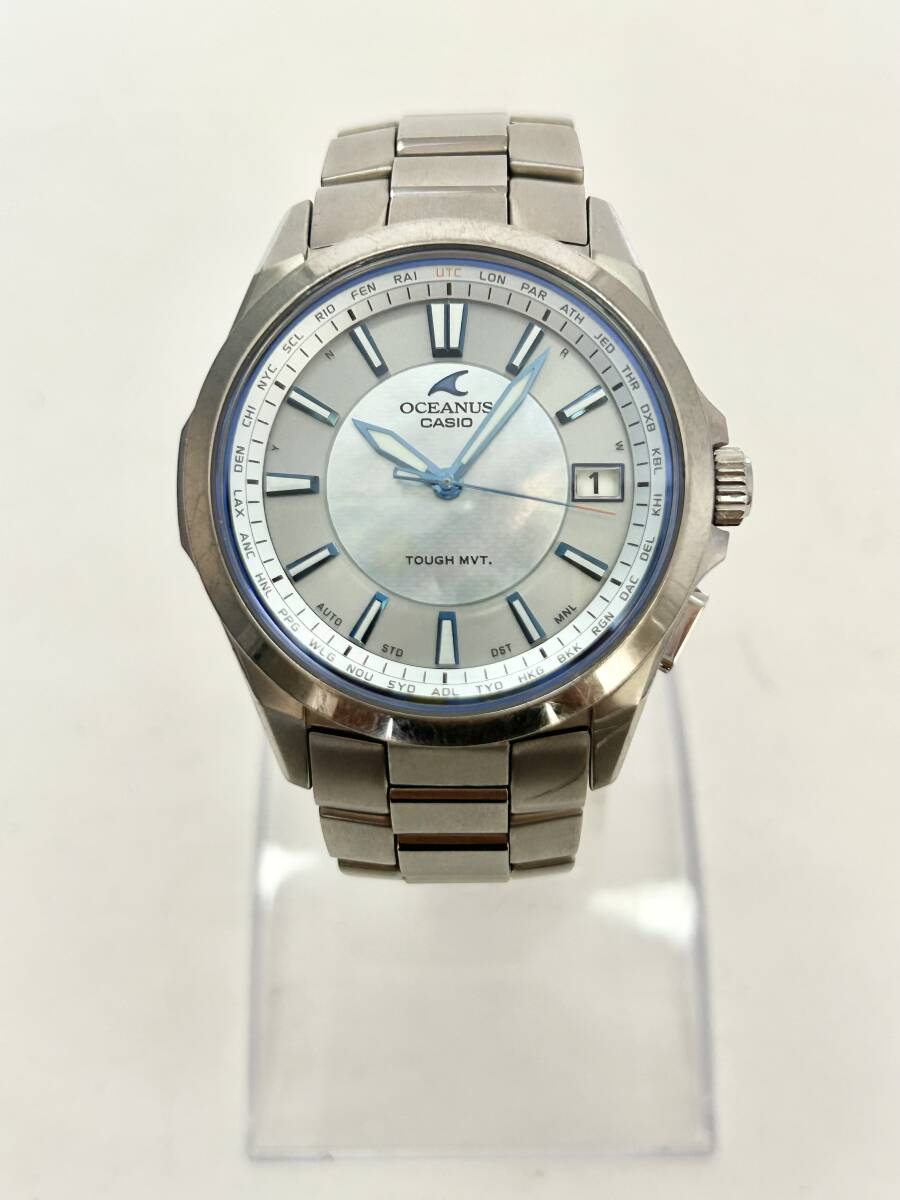 ML705【RUP】★1円～★ 稼働品 CASIO カシオ OCEANUS オシアナス OCW-S100 ウェーブセプター デイト ラウンド タフソーラー メンズ腕時計_画像2