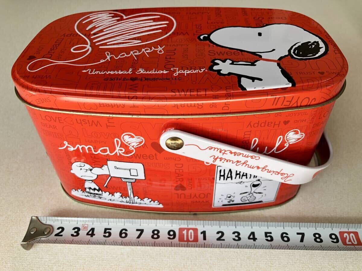 USJ購入 SNOOPY ハンドル付缶×2 スヌーピー ユニバーサルスタジオ 小物入れ インテリア雑貨 収納 キャラクター PEANUTS_画像2