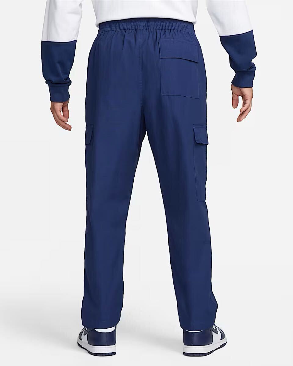 新品 Lサイズ NIKE ナイキ　メンズ　ウーブン　カーゴパンツ　ネイビー_画像3