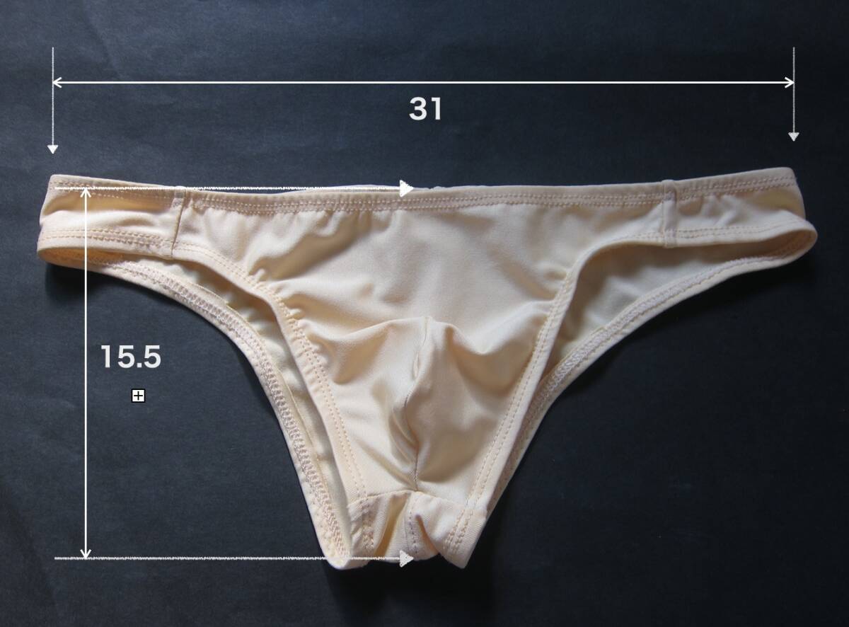 ビキニ ヌードカラー ベージュ ハーフバック Mサイズ ハンドメイド メンズ 新品 送料込み (検 egde gx3 toot_画像7