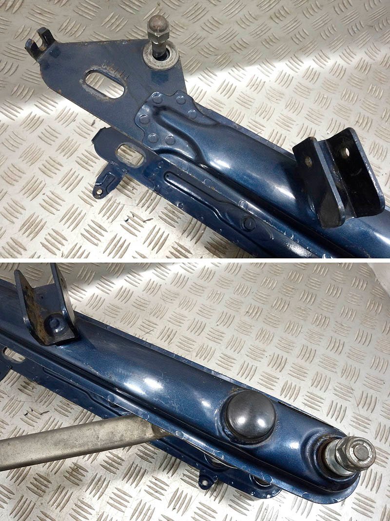 スーパーカブ90 カスタム セル付 HA02 タンデムステップ用 スイングアーム f87-06s10 角目