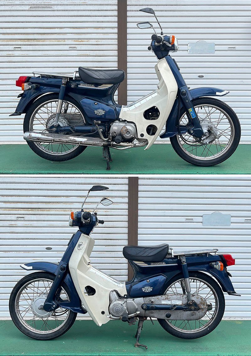 スーパーカブ90 カスタム セル付 HA02 タンデムステップ用 スイングアーム f87-06s10 角目