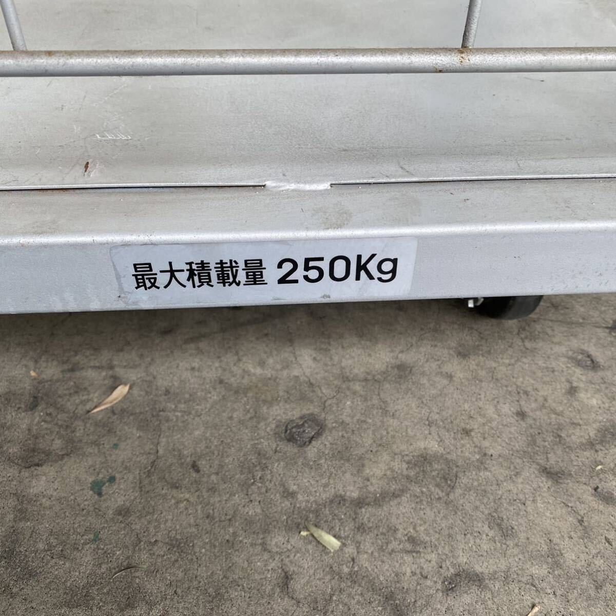 【引取限定】ブレーキ付 1150x1100mm 手押し台車 物流 運送 倉庫 キャスター固定 マテハン パレット用 ネステナー用 TBDY0077_画像5