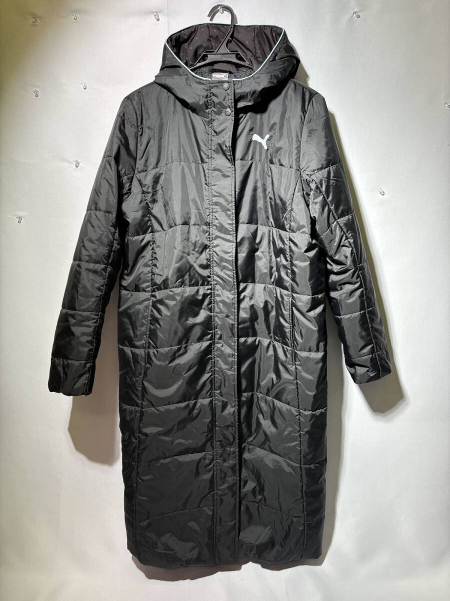r2_5591r 極美品 PUMA プーマ 中綿ロングコート ベンチコート WARM CELL レディースL_画像1