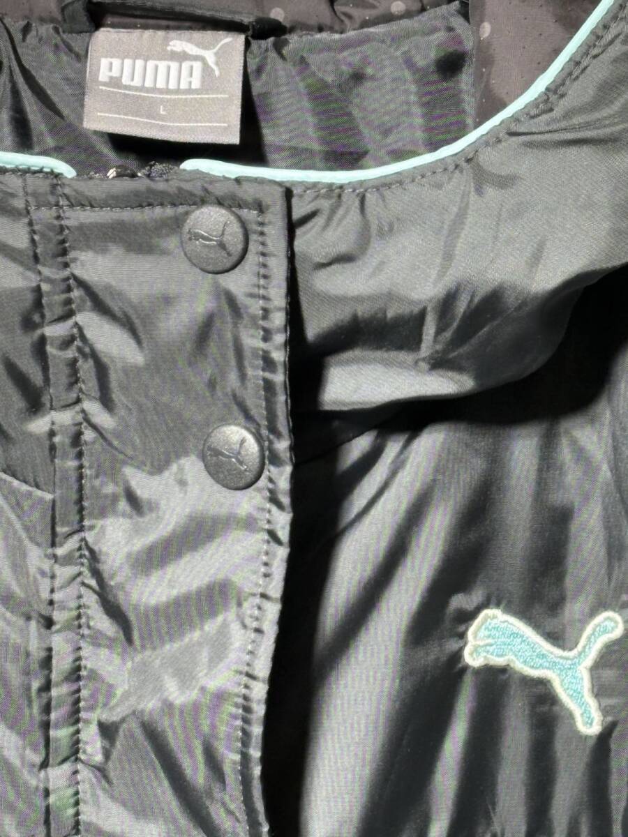 r2_5591r 極美品 PUMA プーマ 中綿ロングコート ベンチコート WARM CELL レディースL_画像3