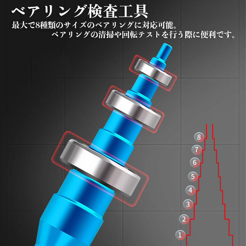YU401A リールメンテナンスキット 釣りリールスプール ベアリングピンリムーバーメンテナンス フィッシング 解体ツールセット _画像3