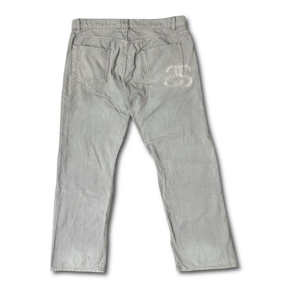 【00s】Stussy Corduroy Pants 32 Grey ステューシー ヴィンテージ コーデュロイ パンツ 国内正規 グレー SSリンクロゴ M_画像2