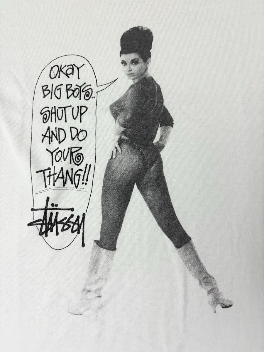 【90s】Stussy Archive Do Your Thang S/S Tee White ステューシー アーカイブ 半袖 Tシャツ M ホワイト クルーネック カットソー 限定復刻_画像2