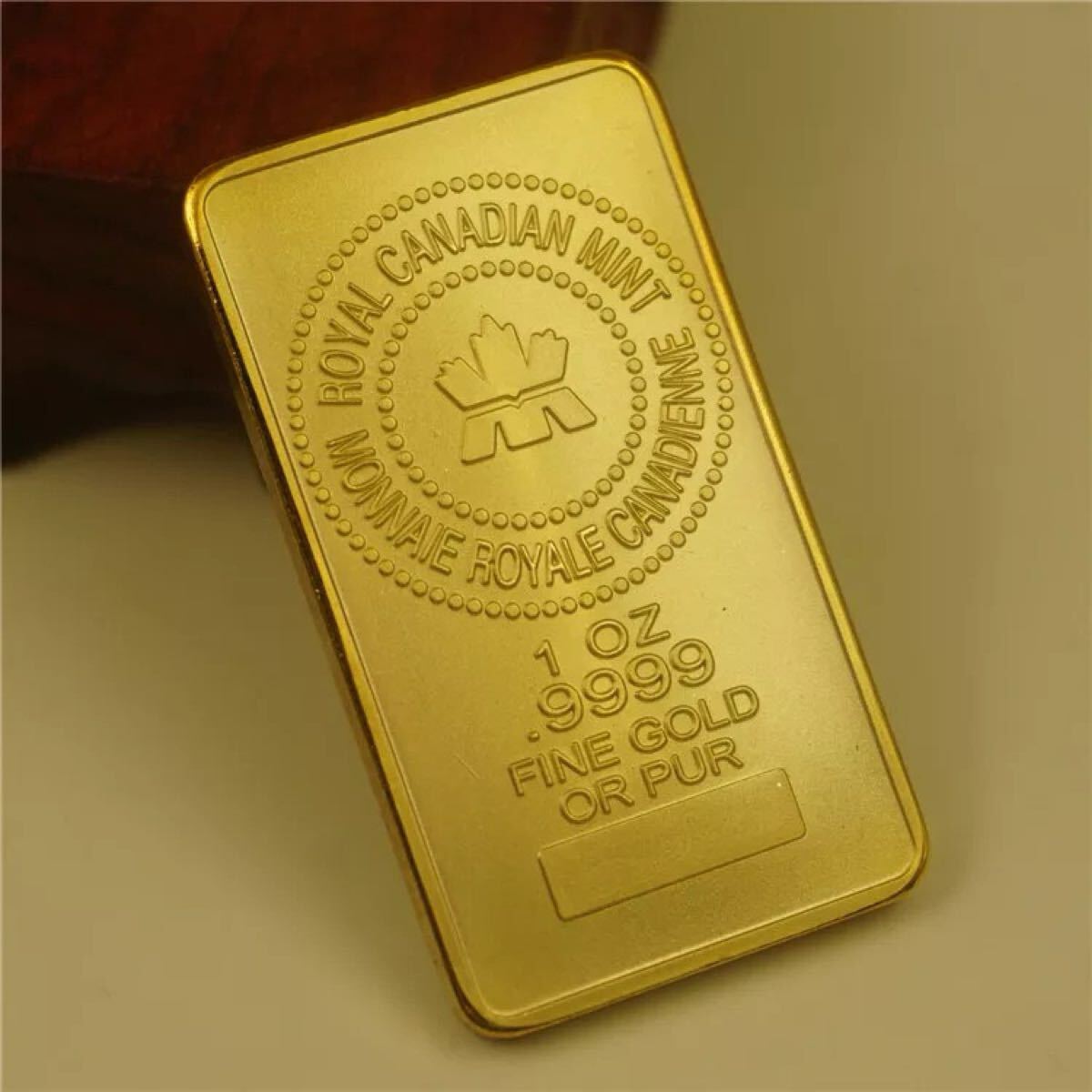 【限定品】カナダ メイプルリーフ記念 四角形コインバー 外国記念コイン 大型金貨 外国古銭 1オンス コレクション 収蔵品_画像1