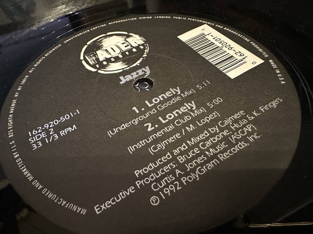 12”★Jazzy / Lonely / ディープ・ヴォーカル・ハウス・クラシック！Cajmere_画像1