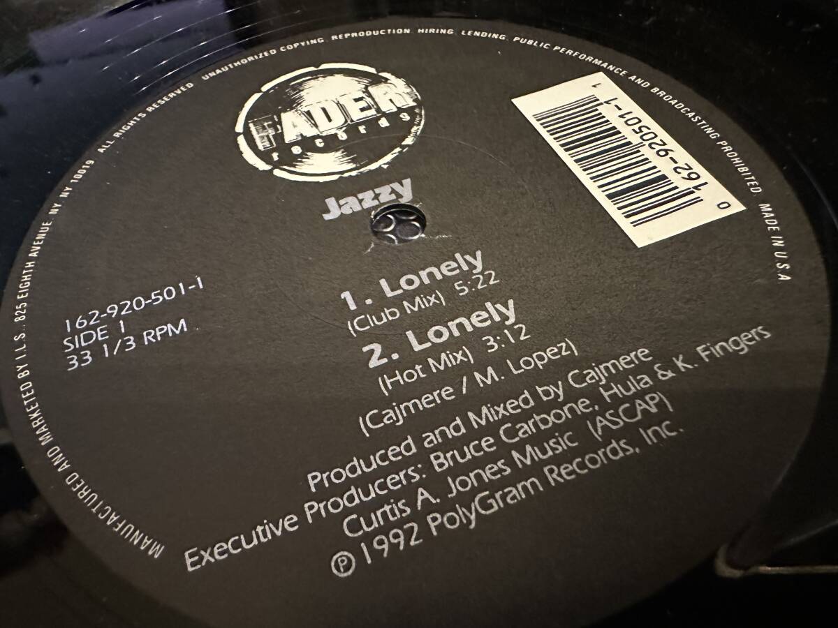 12”★Jazzy / Lonely / ディープ・ヴォーカル・ハウス・クラシック！Cajmere_画像2