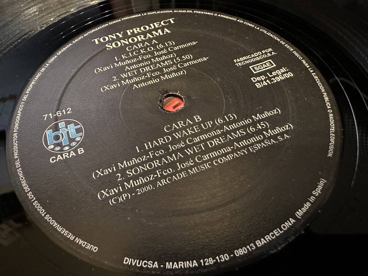 12”★Tony Project / Sonorama / ハード・ハウス!_画像3