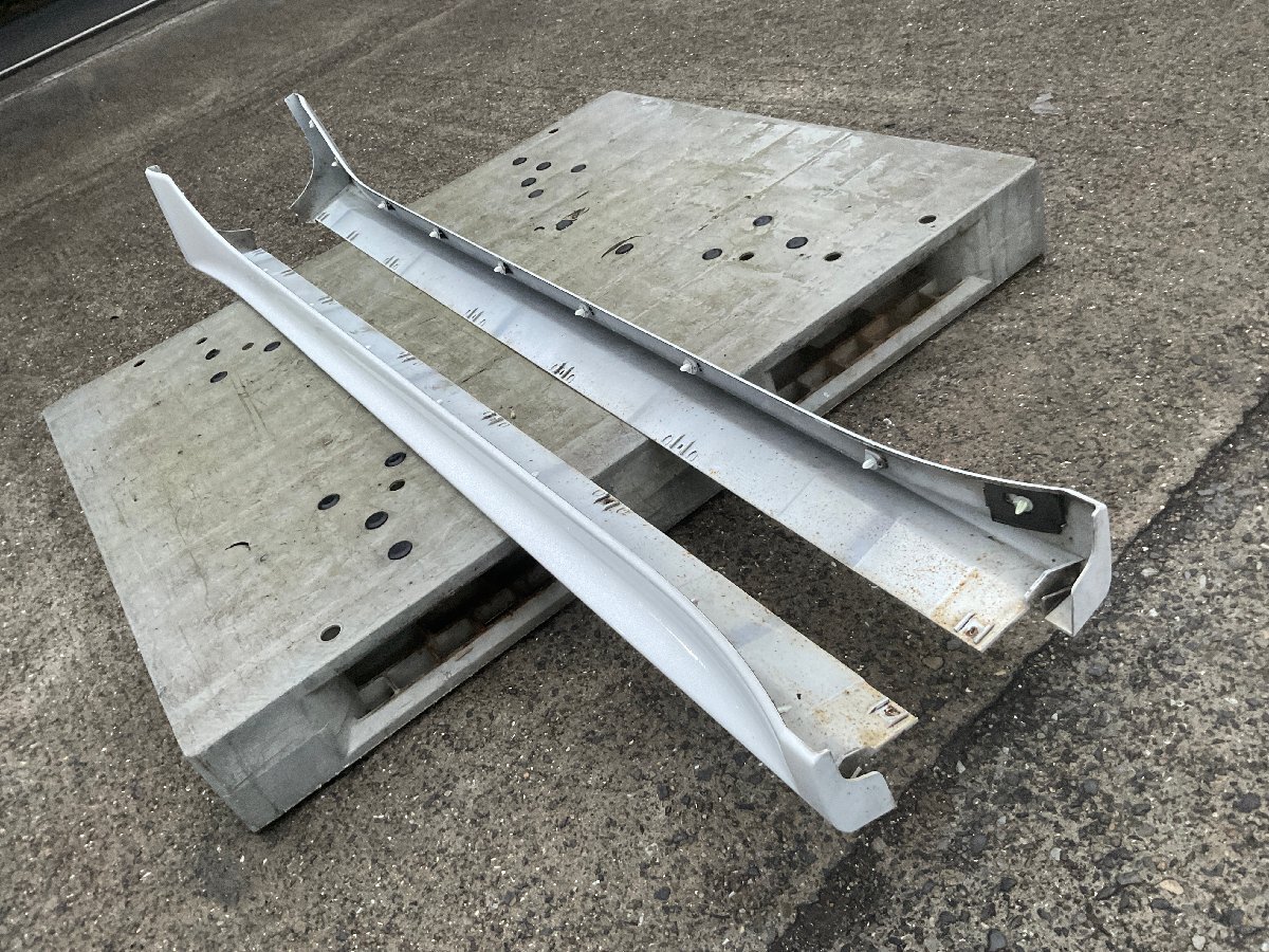 ギャランフォルティス　CY4A　RALLIART　純正　サイドステップ　サイドスカート　左右　色：W13A　CX4A_画像4