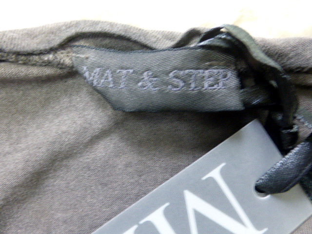 ahno45 イタリア製 MAT&STEP 十字架柄 フリンジ付き長袖カットソー 濃いグレー/S-M・251026_画像5