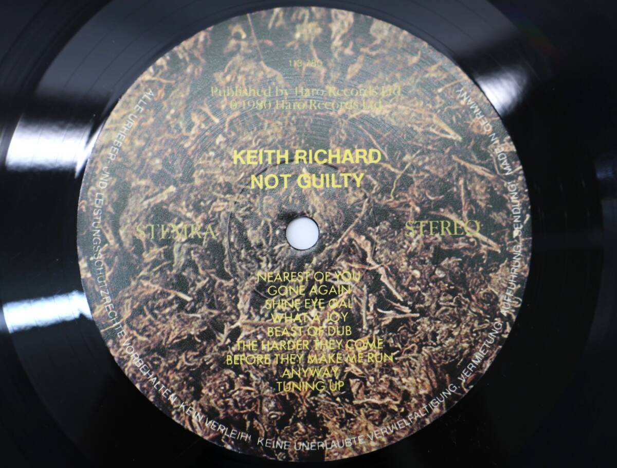 ★中2002 Keith Richards キース・リチャーズ/Not Guilty ノット・ギルティ レコード LP盤 アナログ盤 コレクター放出品 同梱可 32509081_画像5