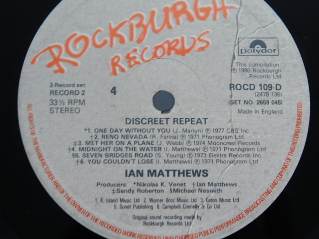 ★小1046 IAN MATTHEWS イアン・マシューズ DISCREET REPEAT LP 2枚組 レコード LP盤 コレクター放出品 同梱可 32509081_画像6